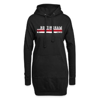 Nottingham, England, Retro-Design - Hoodie-Kleid - Schwarz - Vorne