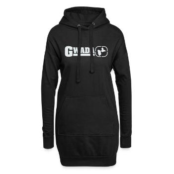 gwada_08 - Sweat-shirt à capuche long Femme - noir - Devant