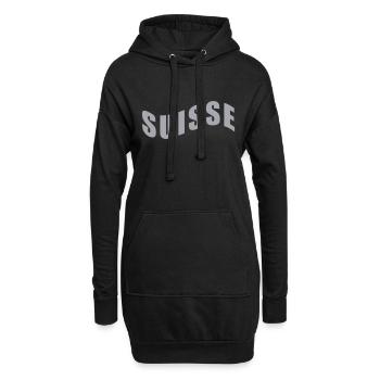 Schweiz - Suisse - Switzerland - Hoodie-Kleid - Schwarz - Vorne
