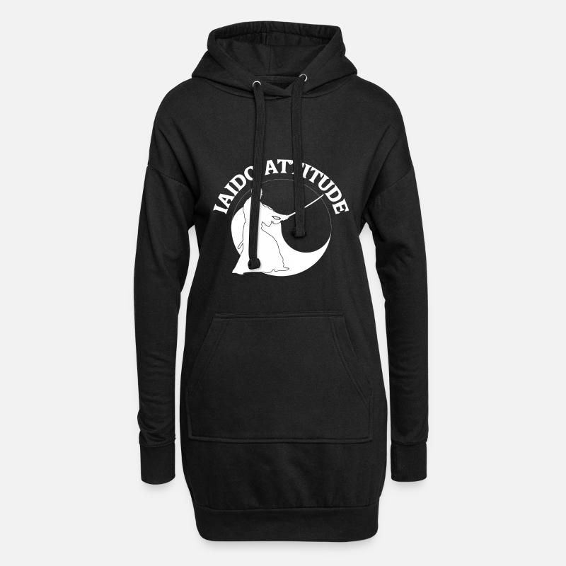 Iaido - Hoodie-Kleid - Schwarz