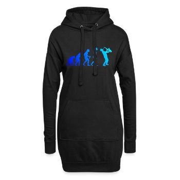 Saxophone Evolution Saxophoniste Sax Men Boys - Sweat-shirt à capuche long Femme - noir - Devant