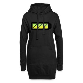 battery - Hoodie-Kleid - Schwarz - Vorne