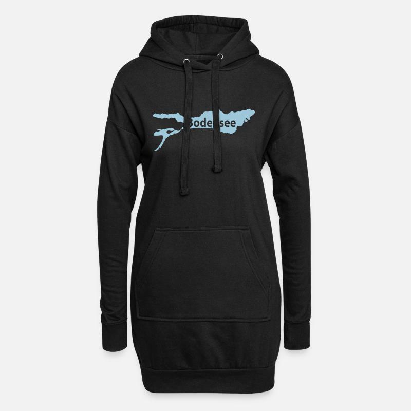 bodensee - Hoodie-Kleid - Schwarz