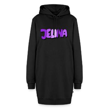 Jelina - Hoodie-Kleid - Schwarz - Vorne - AI Model Female 172 light (172cm)