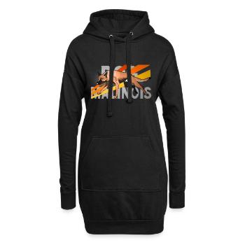 rapide malinois - Sweat-shirt à capuche long Femme - noir - Devant