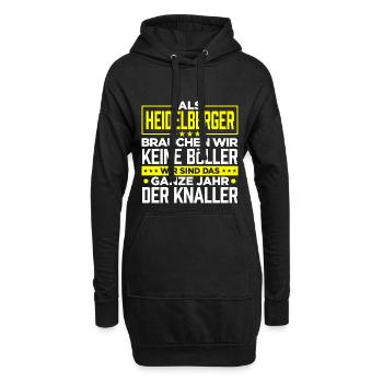 HEIDELBERGER - Böller - Hoodie-Kleid - Schwarz - Vorne