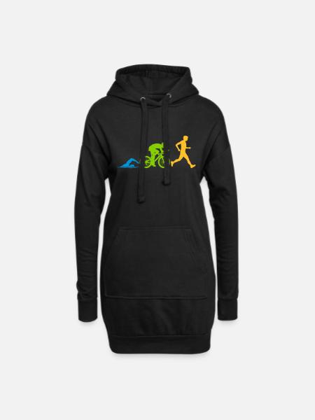 Compétition de triathlon sportif - Sweat-shirt à capuche long Femme - noir