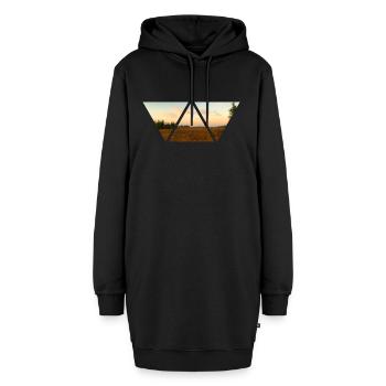 Forest Sky Triangle Sunset Gift Nature - Sweat-shirt à capuche long Femme - noir - Devant