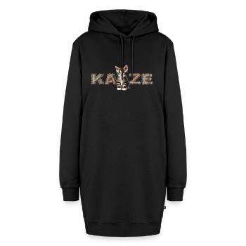 Katze - Für alle die Katzen lieben und das Zeigen - Hoodie-Kleid - Schwarz - Vorne
