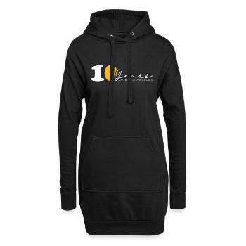 Jahrgang 2014 Lustig 10 Jahre Bday Männer Frauen - Hoodie-Kleid - Schwarz - Vorne