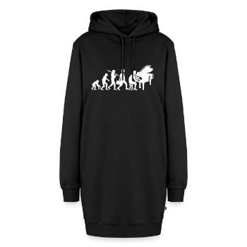 Evolution Touches d’instrument de piano Jouer de la musique - Sweat-shirt à capuche long Femme - noir - Devant