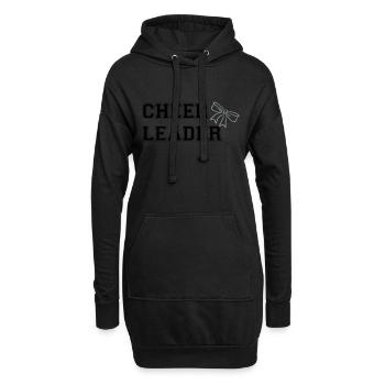 Cheerleader Schleife - Hoodie-Kleid - Schwarz - Vorne