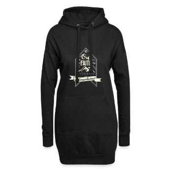 Hügel Landschaft Natur Wandern Geschenkidee Hoffen - Hoodie-Kleid - Schwarz - Vorne