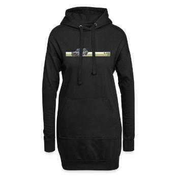 lada - Sweat-shirt à capuche long Femme - noir - Devant