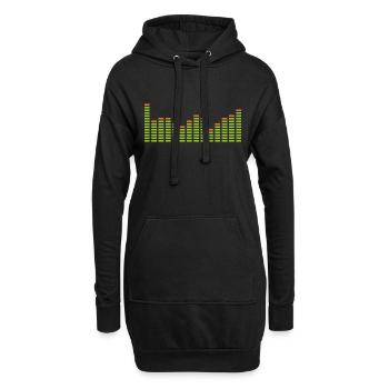 Equalizer Design - Hoodie-Kleid - Schwarz - Vorne