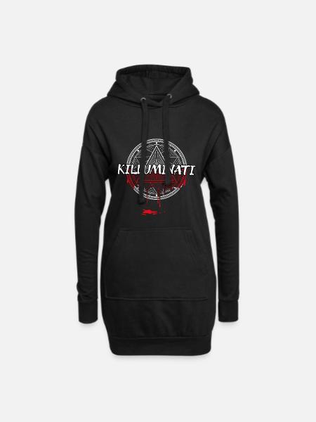 killuminati - Sweat-shirt à capuche long Femme - noir