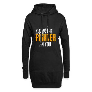 Prima Zusammenstellung zwischen Karate und Rocky - Hoodie-Kleid - Schwarz - Vorne