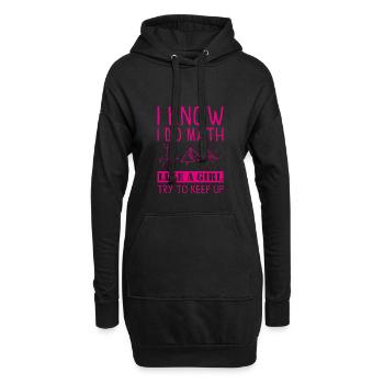 Je fais des maths comme une fille qui dit un cadeau de maths - Sweat-shirt à capuche long Femme - noir - Devant
