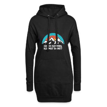 Klettern Sportklettern Felsklettern Geschenkidee - Hoodie-Kleid - Schwarz - Vorne