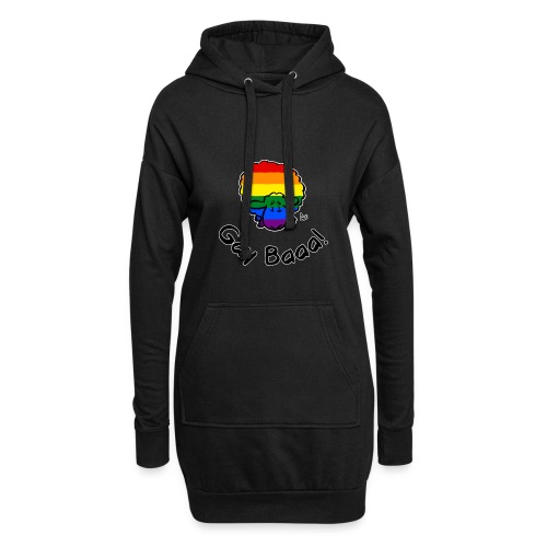 Gay Baaa! Rainbow Pride Sheep (edizione nera) - Vestitino con cappuccio