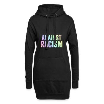 Gegen Rassismus | Antifa Antifaschismus Geschenke - Hoodie-Kleid - Schwarz - Vorne