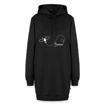 Be nice bee cadeau de protection de l'environnement - Sweat-shirt à capuche long Femme - noir - Devant