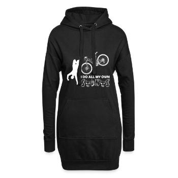 I do all my own Stunts Bike Fahrrad Geschenk - Hoodie-Kleid - Schwarz - Vorne