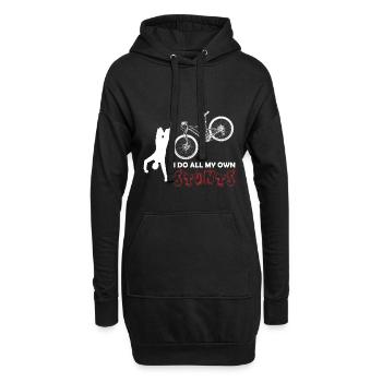 I do all my own Stunts Bike Fahrrad Geschenk - Hoodie-Kleid - Schwarz - Vorne