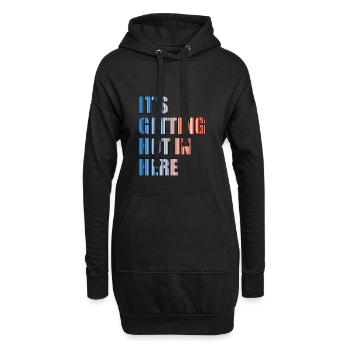 IT'S GETTING HOT IN HERE - Klimawandel - Hoodie-Kleid - Schwarz - Vorne