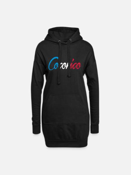 Cocorico - Sweat-shirt à capuche long Femme - noir