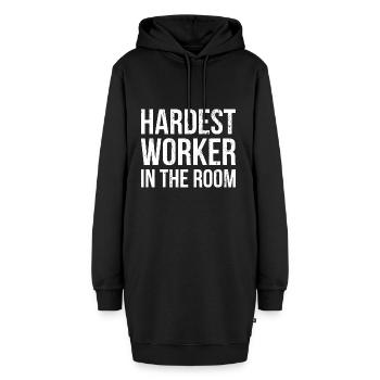 Travailleur le plus dur dans le cadeau de la chambre - Sweat-shirt à capuche long Femme - noir - Devant