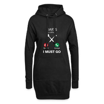 Dart appelle Darts Dart Player Gift - Sweat-shirt à capuche long Femme - noir - Devant