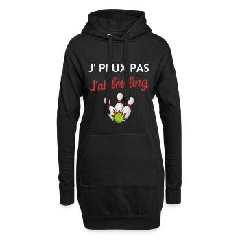 Je peux pas j'ai bowling - Cadeau Strike humour - Sweat-shirt à capuche long Femme - noir - Devant