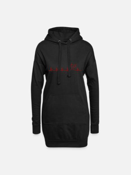 Herzschlag RC Funke - RC-Car Geschenke - Hoodie-Kleid - Schwarz