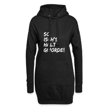 So isch's halt gworde! - Hoodie-Kleid - Schwarz - Vorne