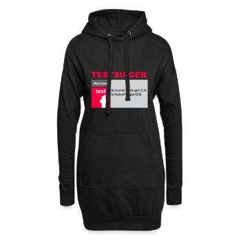 Fake Testsieger Warentest lustige Geschenkidee - Hoodie-Kleid - Schwarz - Vorne