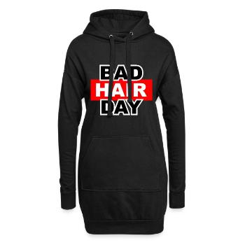 Mauvais jour de cheveux - Sweat-shirt à capuche long Femme - noir - Devant