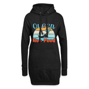 Queen of Hot Food / Scharfes Essen - Hoodie-Kleid - Schwarz - Vorne