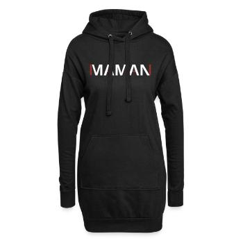 Idée cadeau maman - Sweat-shirt à capuche long Femme - noir - Devant