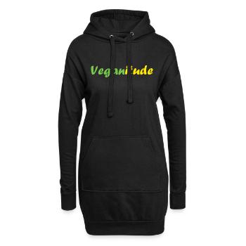 Légumes Humour je suis vegan - Sweat-shirt à capuche long Femme - noir - Devant