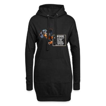 Ohne Dackel ist alles doof Dackel Halter Geschenk - Hoodie-Kleid - Schwarz - Vorne