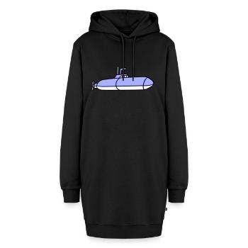 U-Boot Unterseeboot Tauchgang Tauchboot Kapitän - Hoodie-Kleid - Schwarz - Vorne
