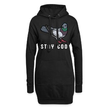 Stay Coo Bird | Funny Cool Pigeon Birding - Hoodie-Kleid - Schwarz - Vorne