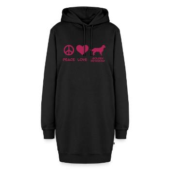 Golden Retriever - Hoodie-Kleid - Schwarz - Vorne