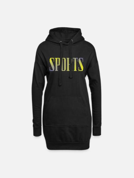 Sport - Hoodie-Kleid - Schwarz