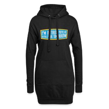 have fun at work - Hoodie-Kleid - Schwarz - Vorne