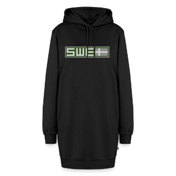 Taktische Flagge Schwedens - Hoodie-Kleid - Schwarz - Vorne