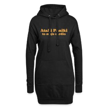 Panikattacken sind mein Cardio | Psychologie |Therapie - Hoodie-Kleid - Schwarz - Vorne
