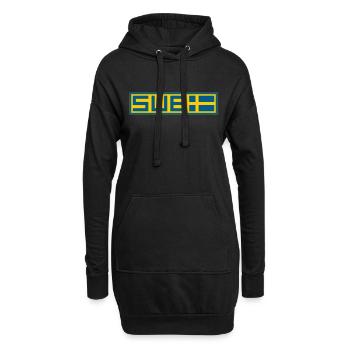 Schwedisch - Hoodie-Kleid - Schwarz - Vorne
