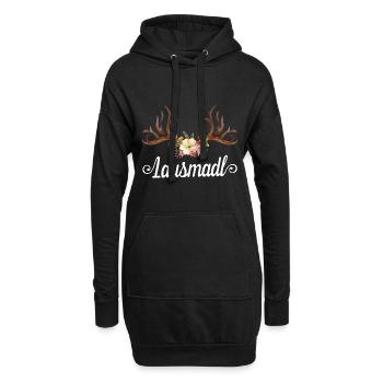 Lausmadl Lausdirndl Bayern Tirol Bayrisches Madl - Hoodie-Kleid - Schwarz - Vorne